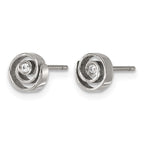 Titanium Cubic Zirconia Button Earrings for Women