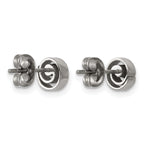 Titanium Cubic Zirconia Button Earrings for Women