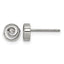 Titanium Cubic Zirconia Button Earrings for Women