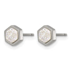 Titanium Button Earrings for Women