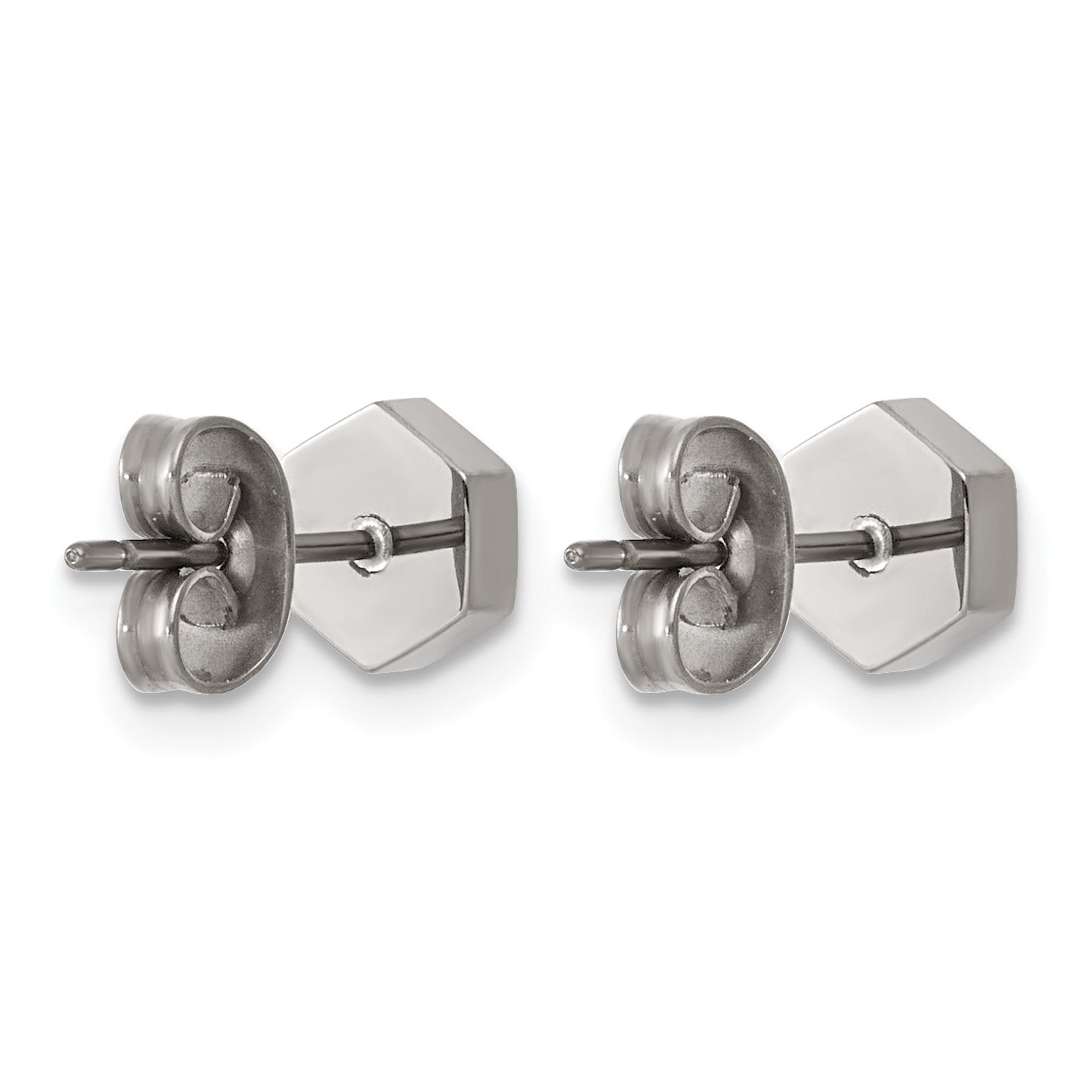 Titanium Button Earrings for Women