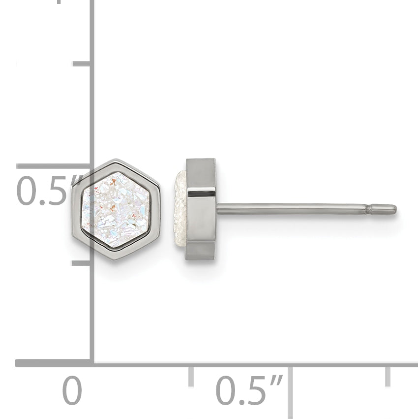 Titanium Button Earrings for Women