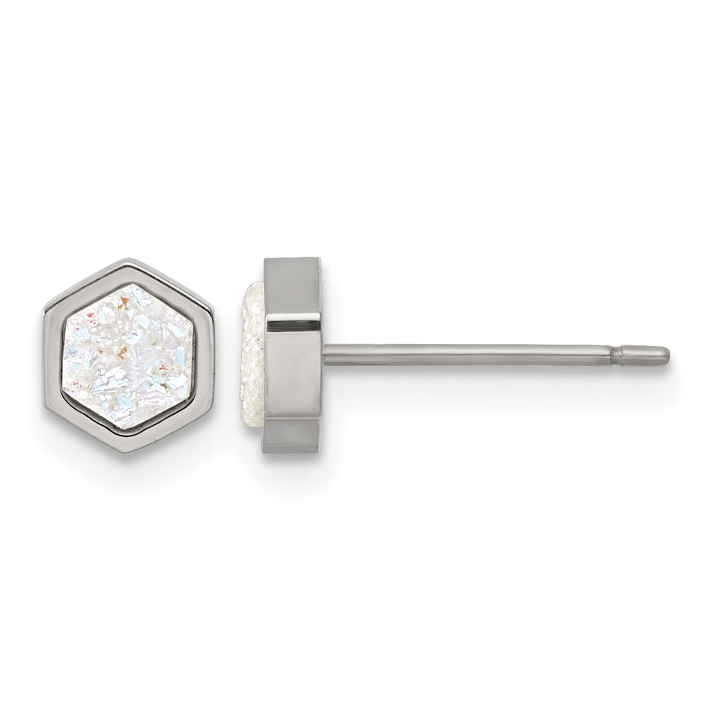 Titanium Button Earrings for Women