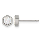 Titanium Button Earrings for Women
