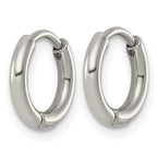 Titanium Hinged Cubic Zirconia Huggie Hoop Earrings for Women
