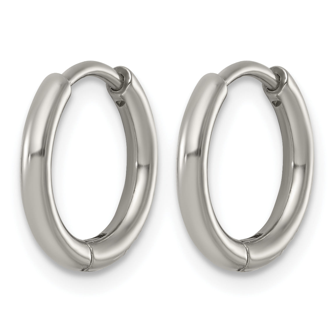 Titanium Hinged Cubic Zirconia Huggie Hoop Earrings for Women