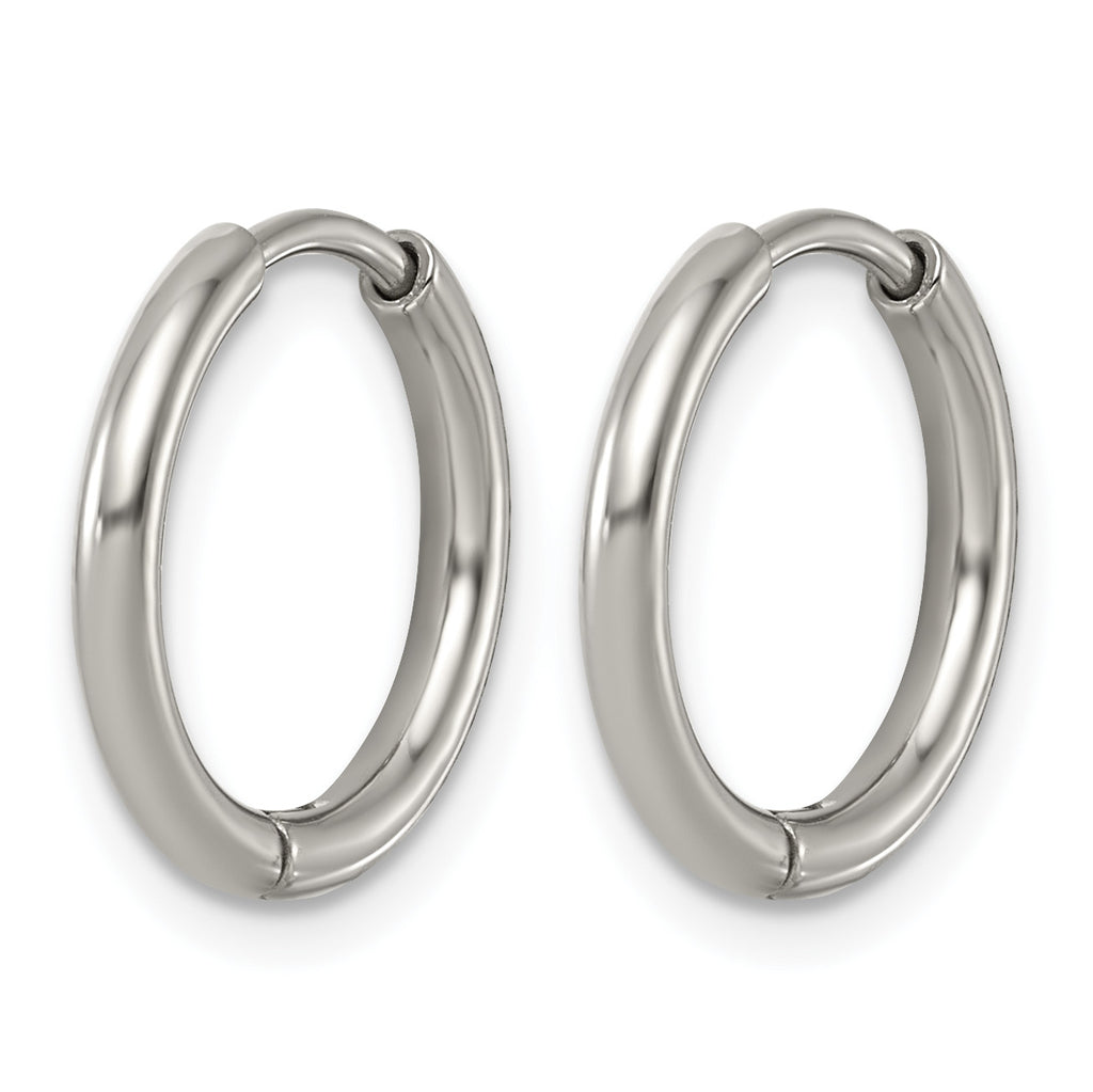 Titanium Hinged Cubic Zirconia Huggie Hoop Earrings for Women