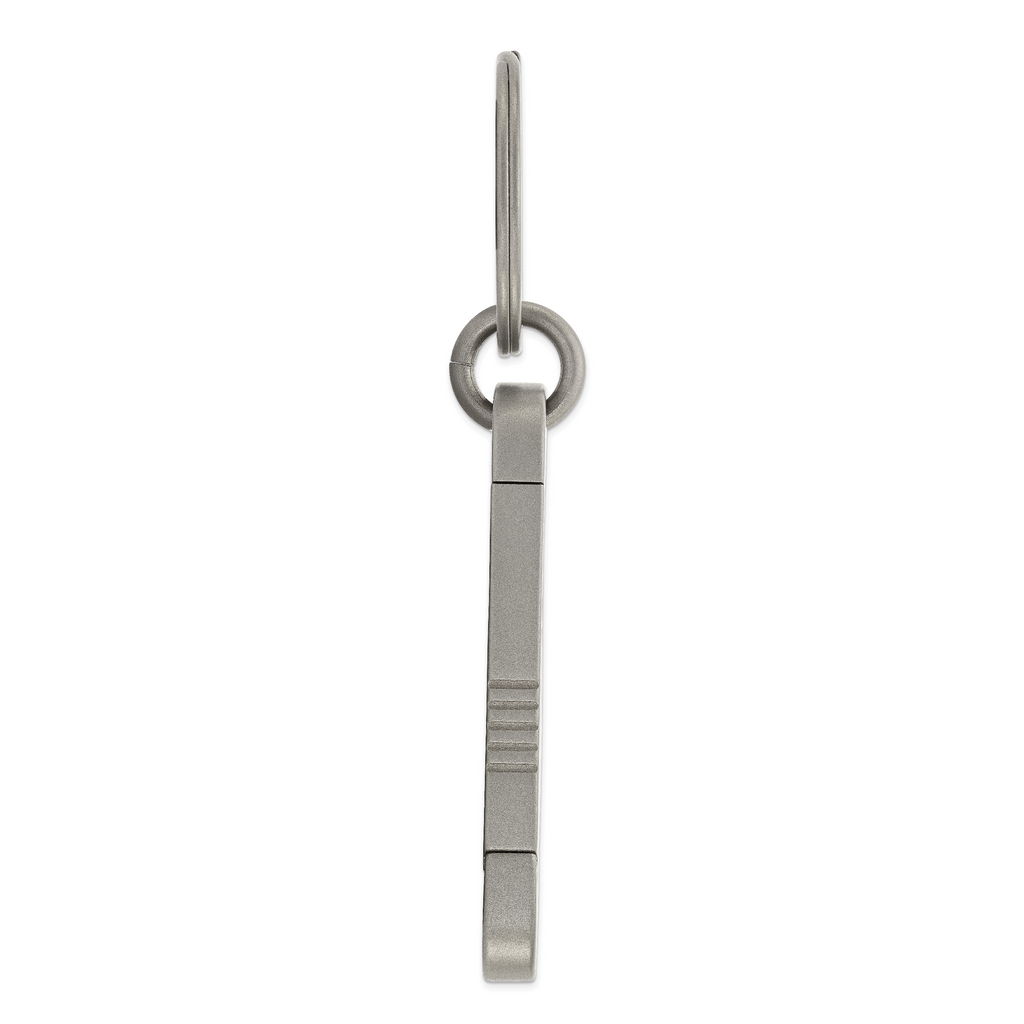 Chisel Titanium Brushed Squared Carabiner Key Ring