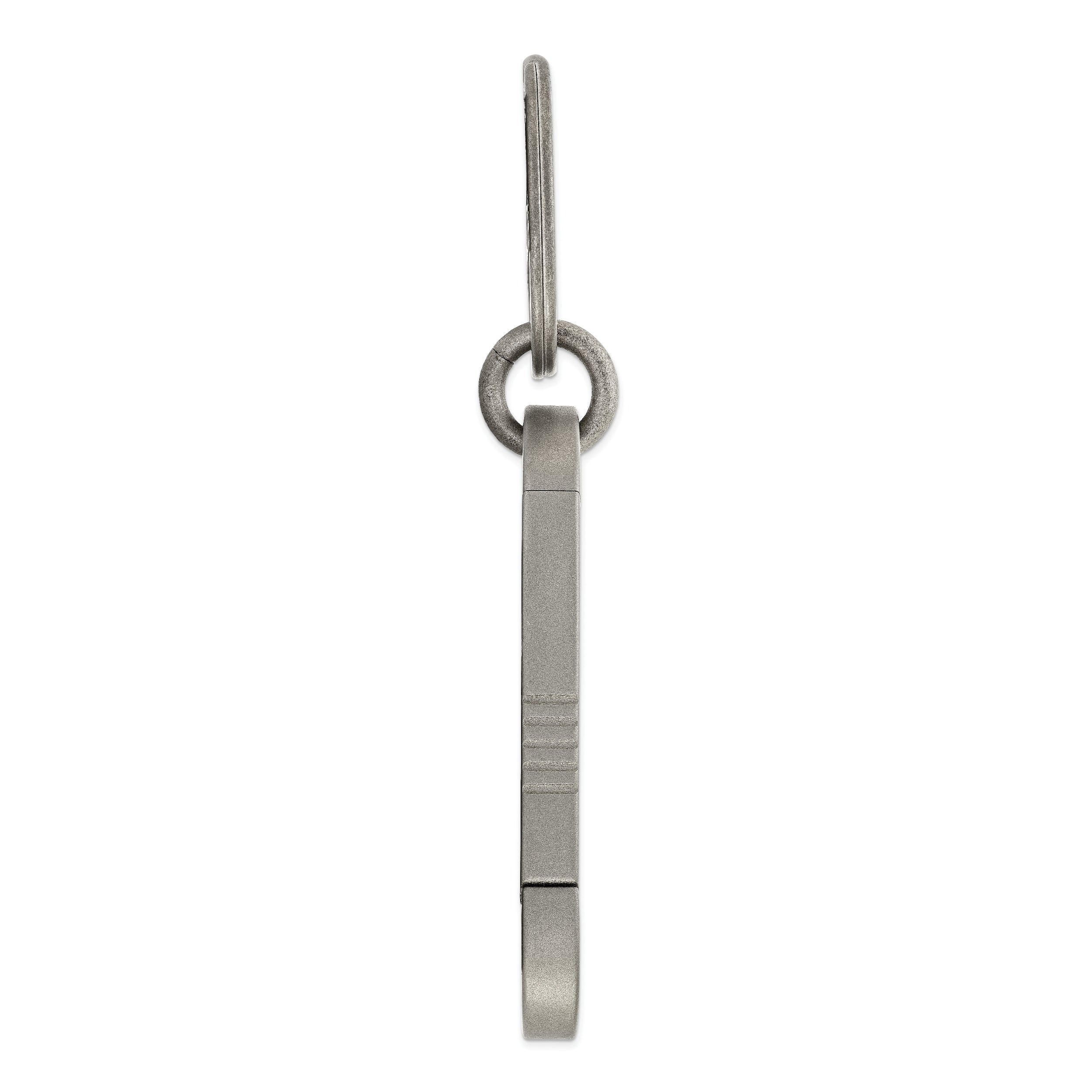 Chisel Titanium Brushed Carabiner Key Ring