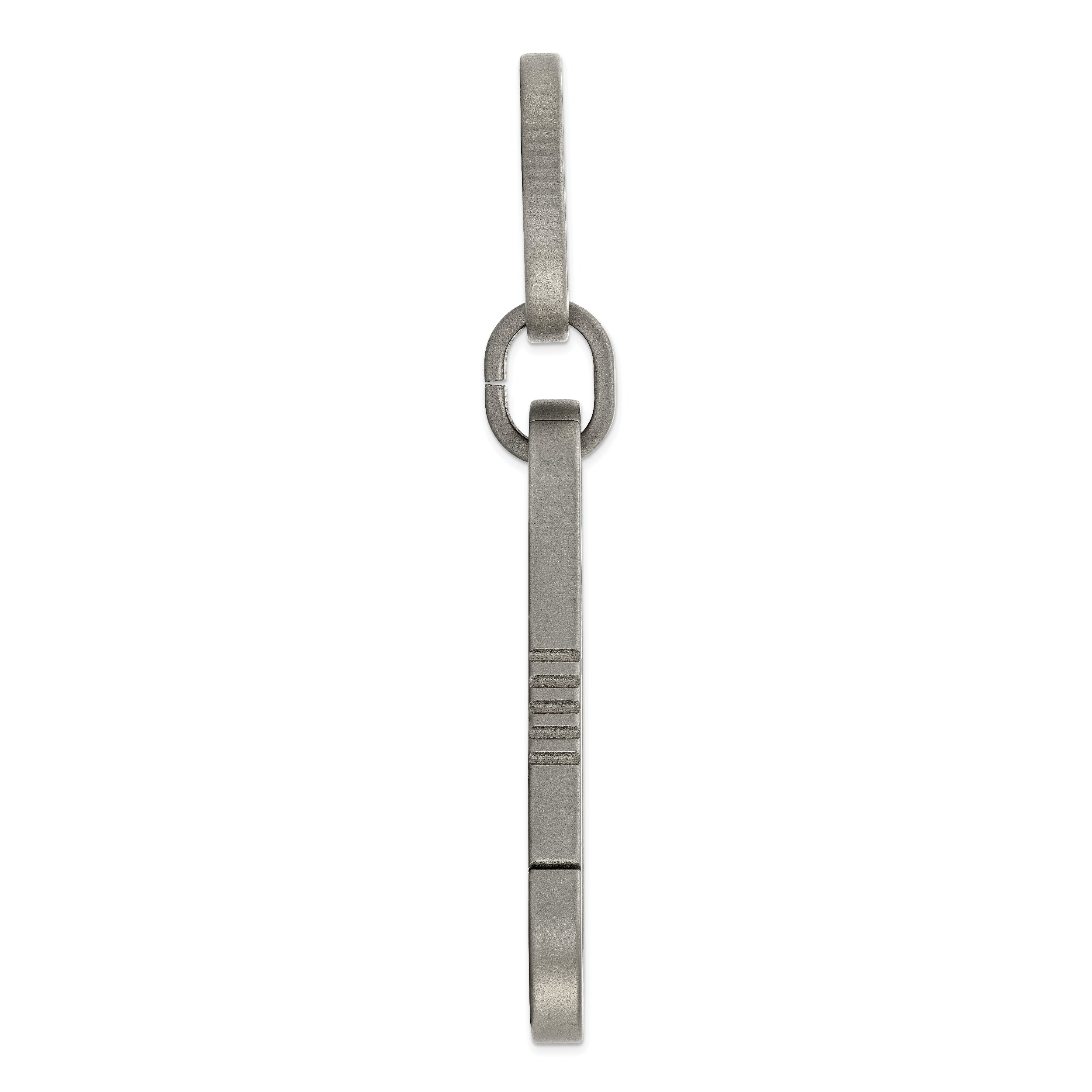 Chisel Titanium Brushed Carabiner Key Ring