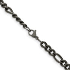 Chisel Titanium Polished 7mm Figaro Chain