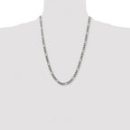 Chisel Titanium Polished 7mm Figaro Chain