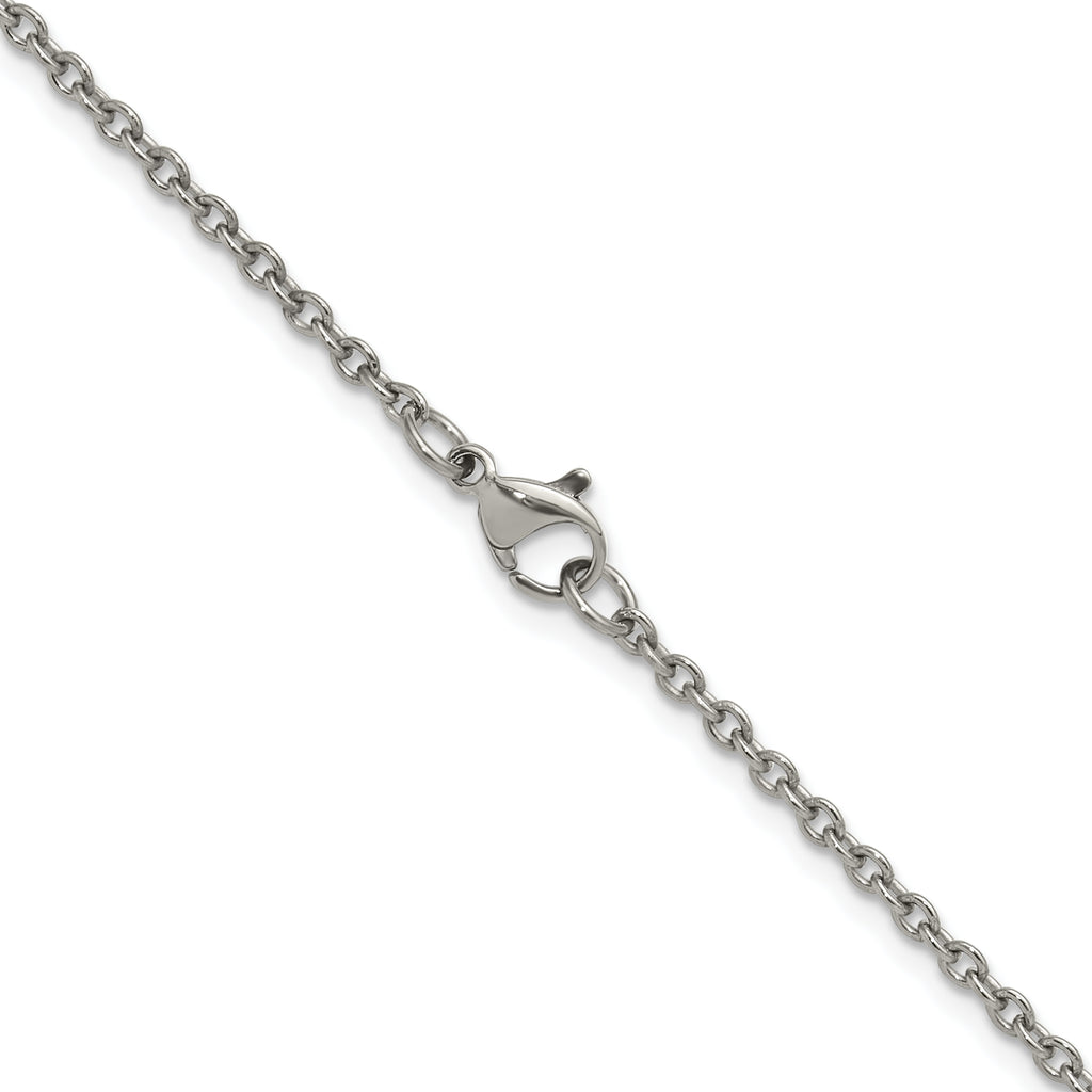 Titanium Cable Chain Necklace 2.25mm