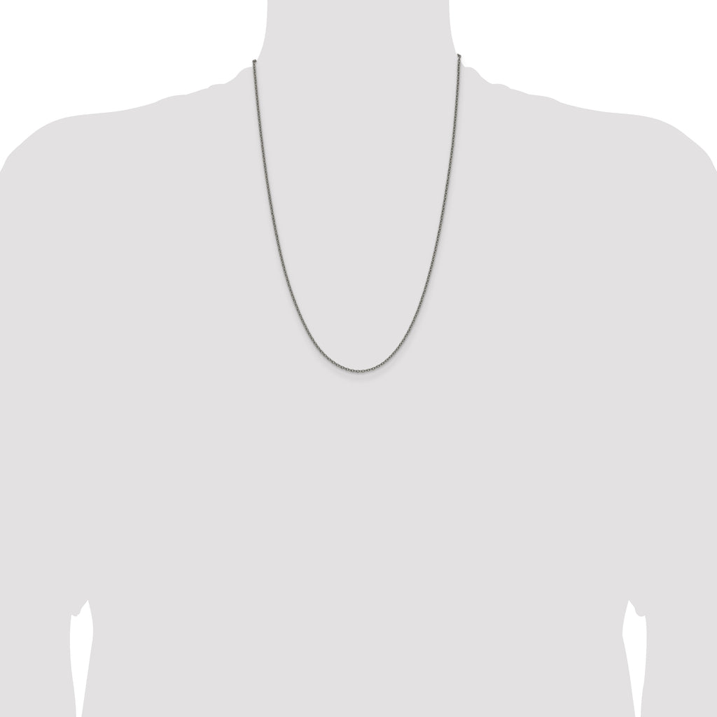 Chisel Titanium Polished 2.25mm Cable Chain