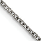 Titanium Cable Chain Necklace 2.25mm