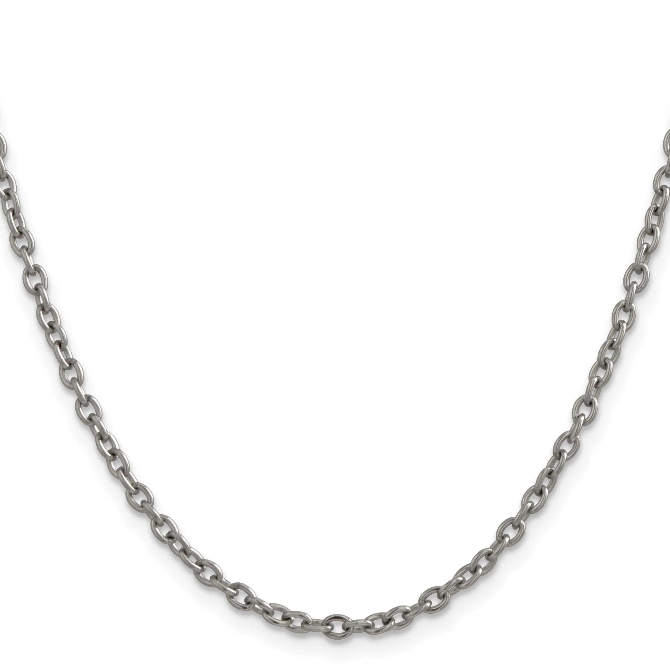 Chisel Titanium Polished 2.9mm 22 inch Cable Chain