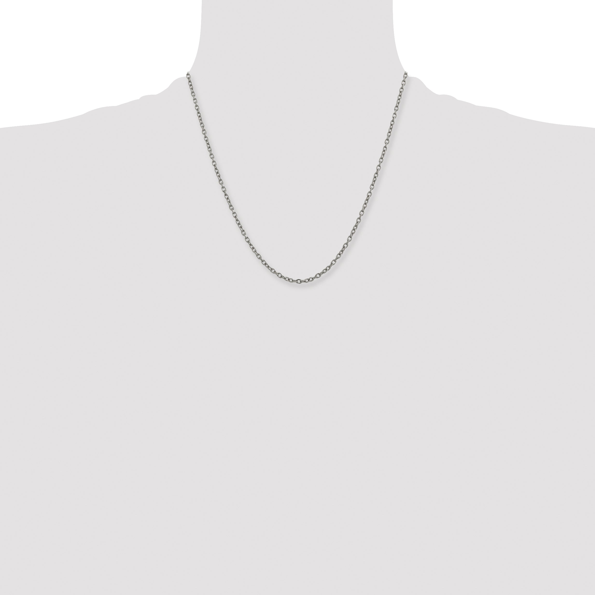 Chisel Titanium Polished 2.9mm 20 inch Cable Chain
