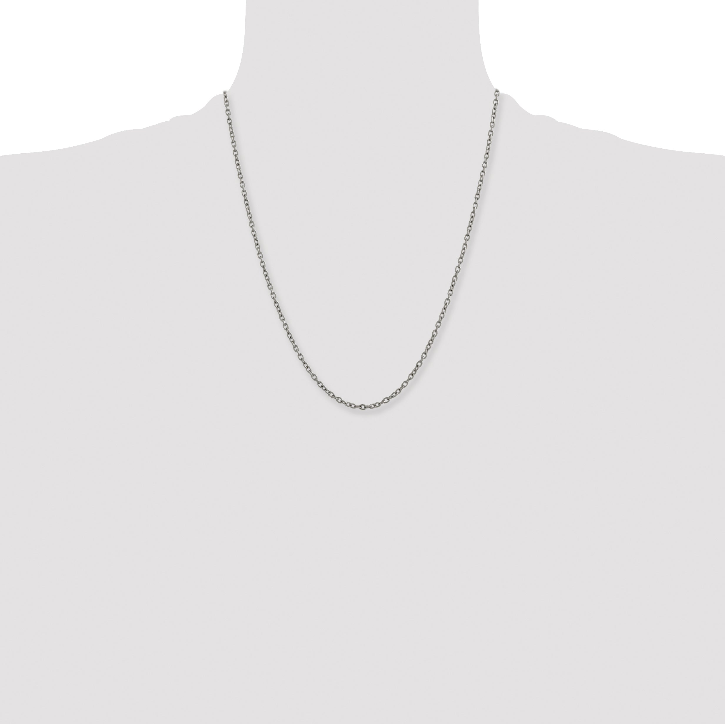 Chisel Titanium Polished 2.9mm 22 inch Cable Chain