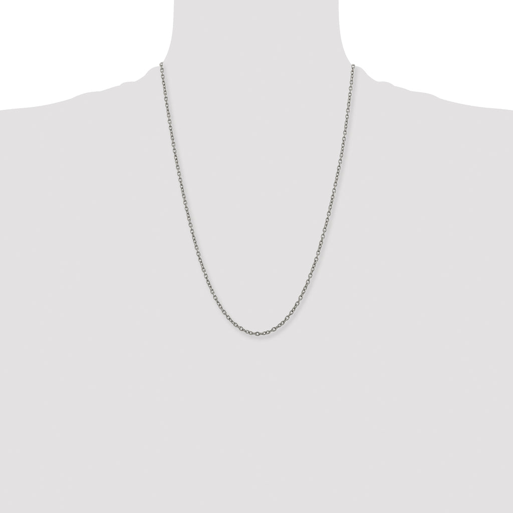Chisel Titanium Polished 2.9mm Cable Chain