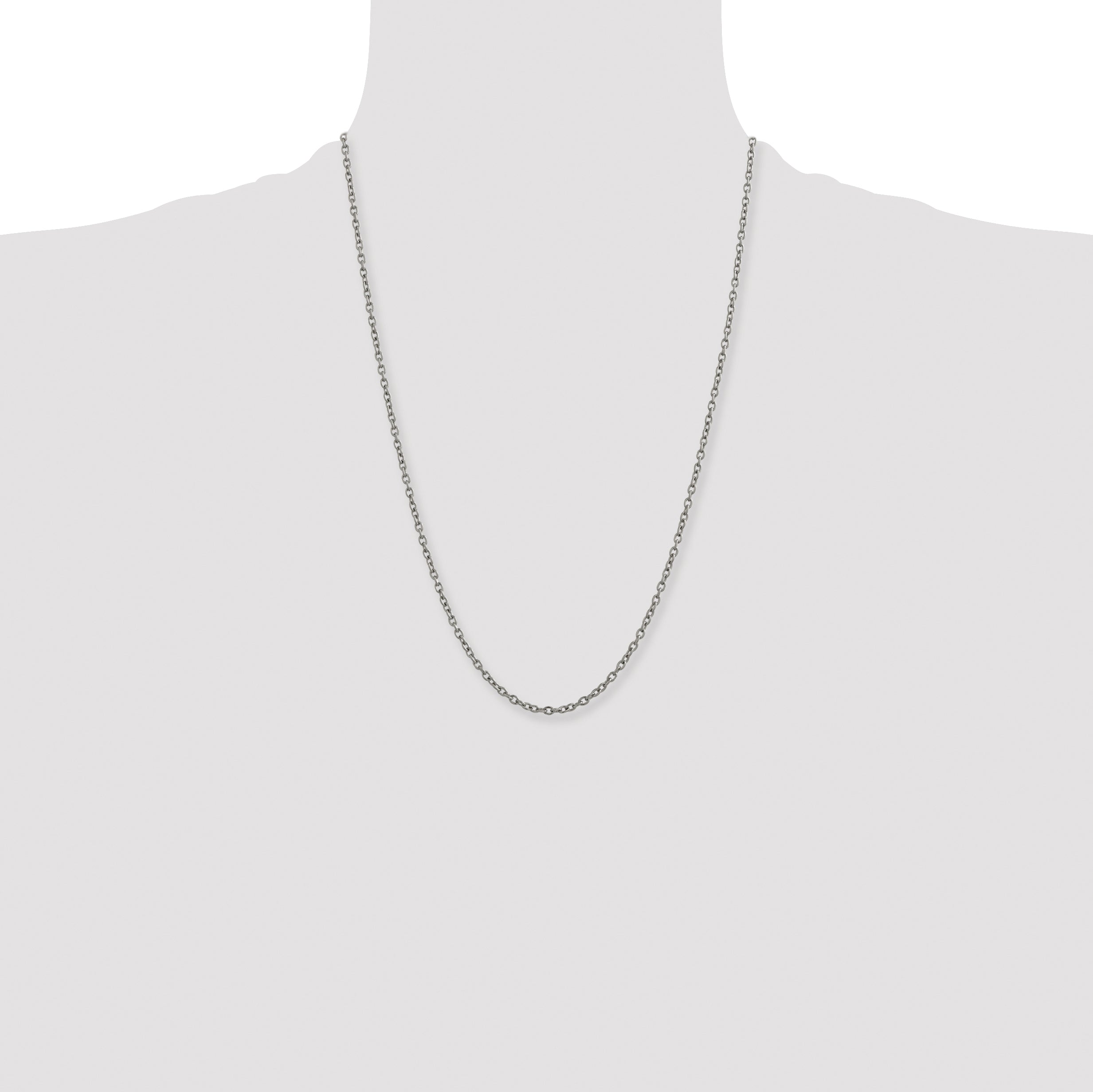 Chisel Titanium Polished 2.9mm Cable Chain