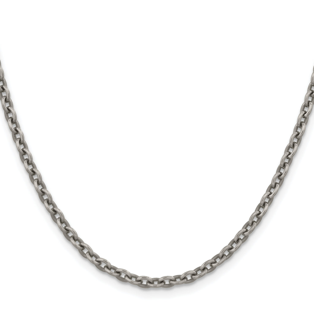 Chisel Titanium Polished 3.5mm Cable Chain