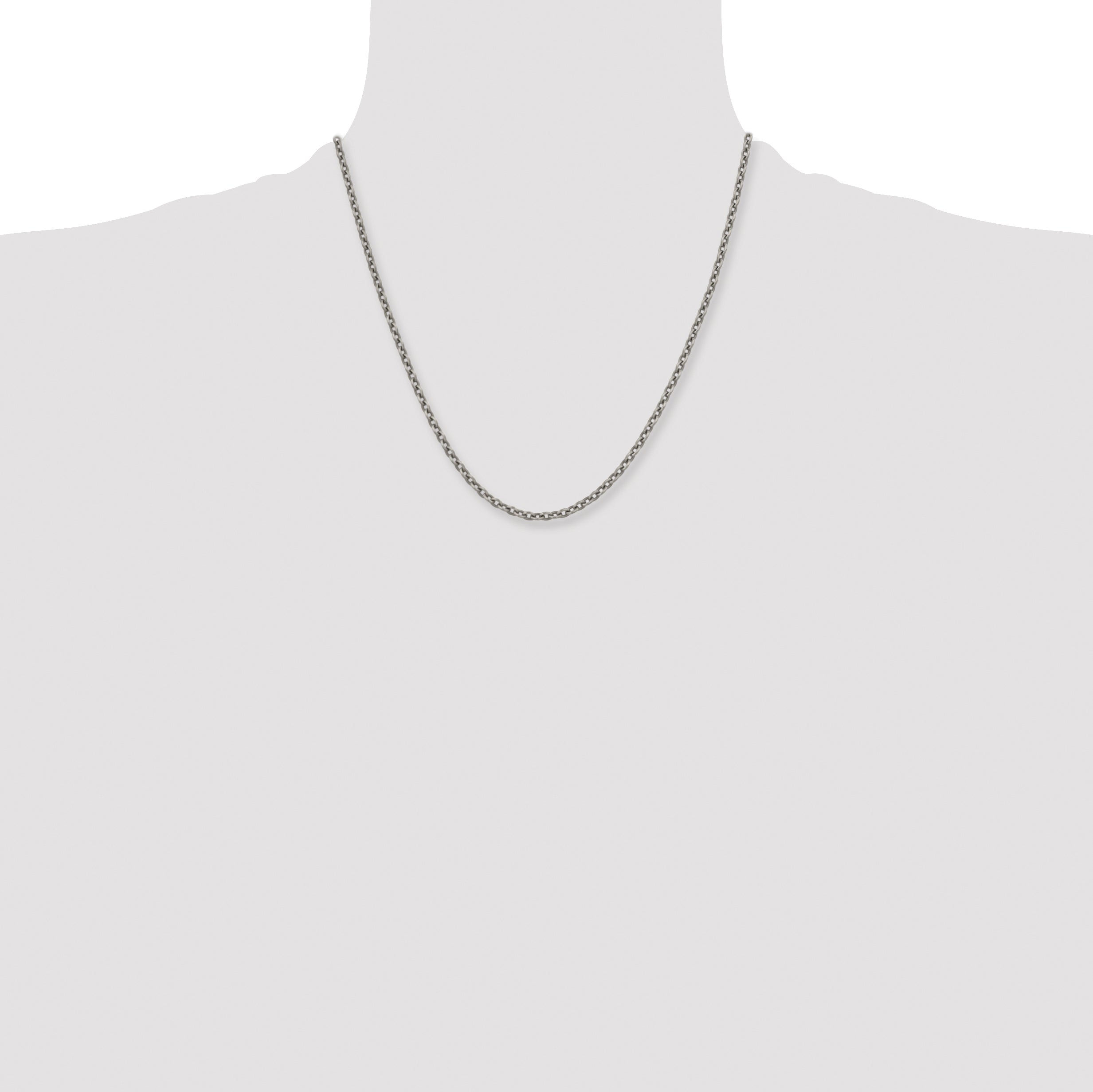 Chisel Titanium Polished 3.5mm 20 inch Cable Chain