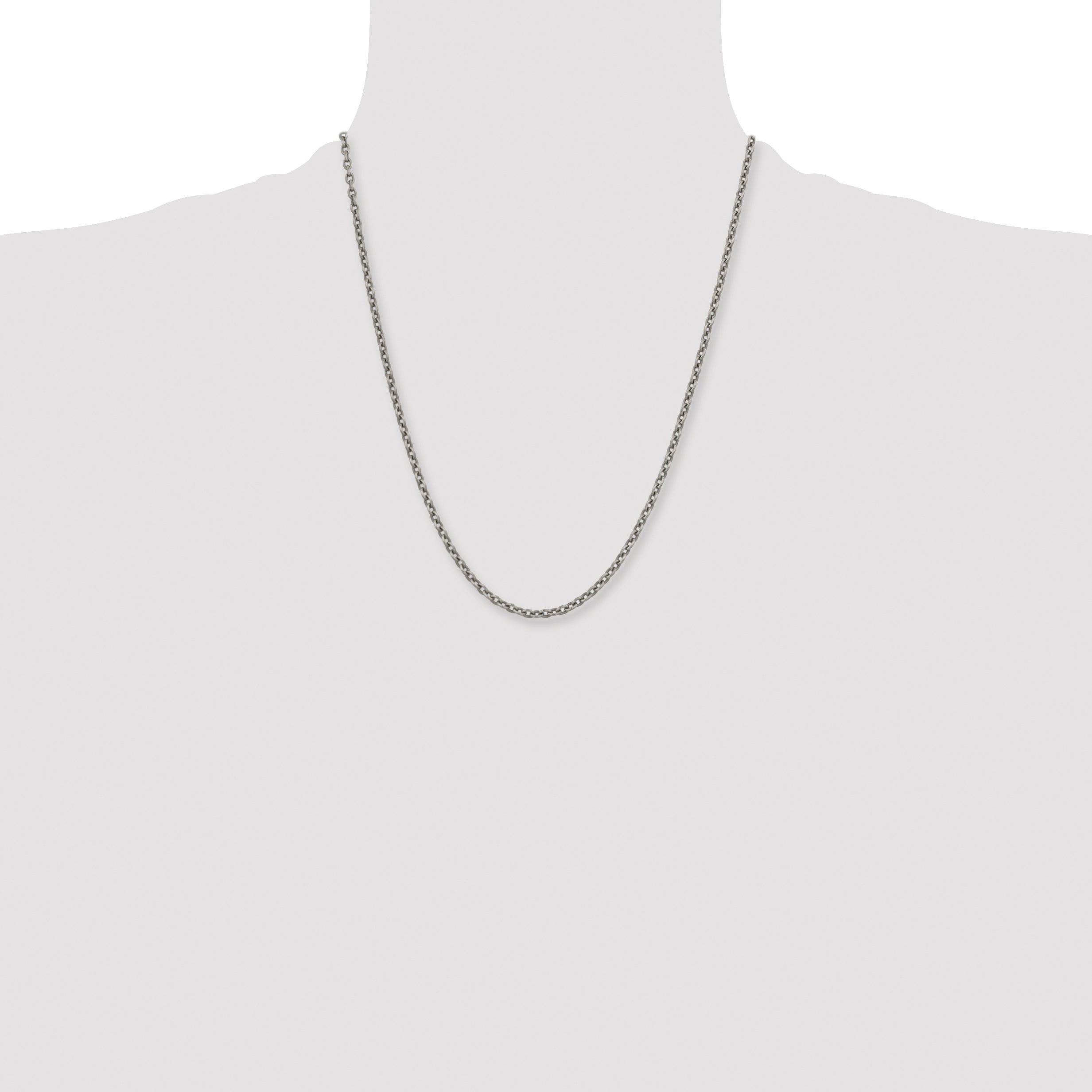 Chisel Titanium Polished 3.5mm 22 inch Cable Chain