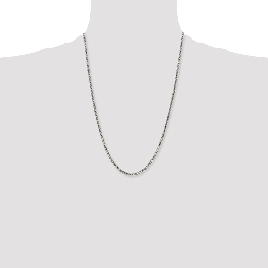 Chisel Titanium Polished 3.5mm Cable Chain