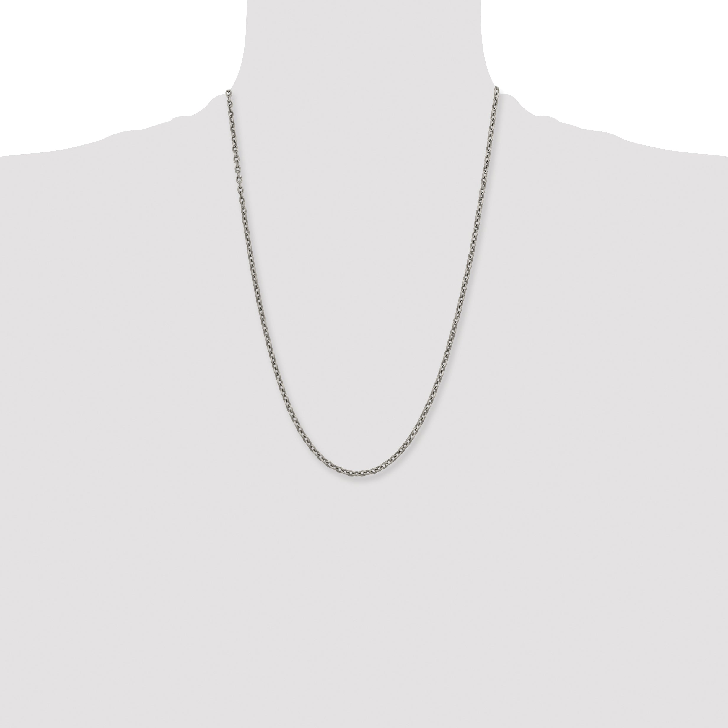 Chisel Titanium Polished 3.5mm Cable Chain