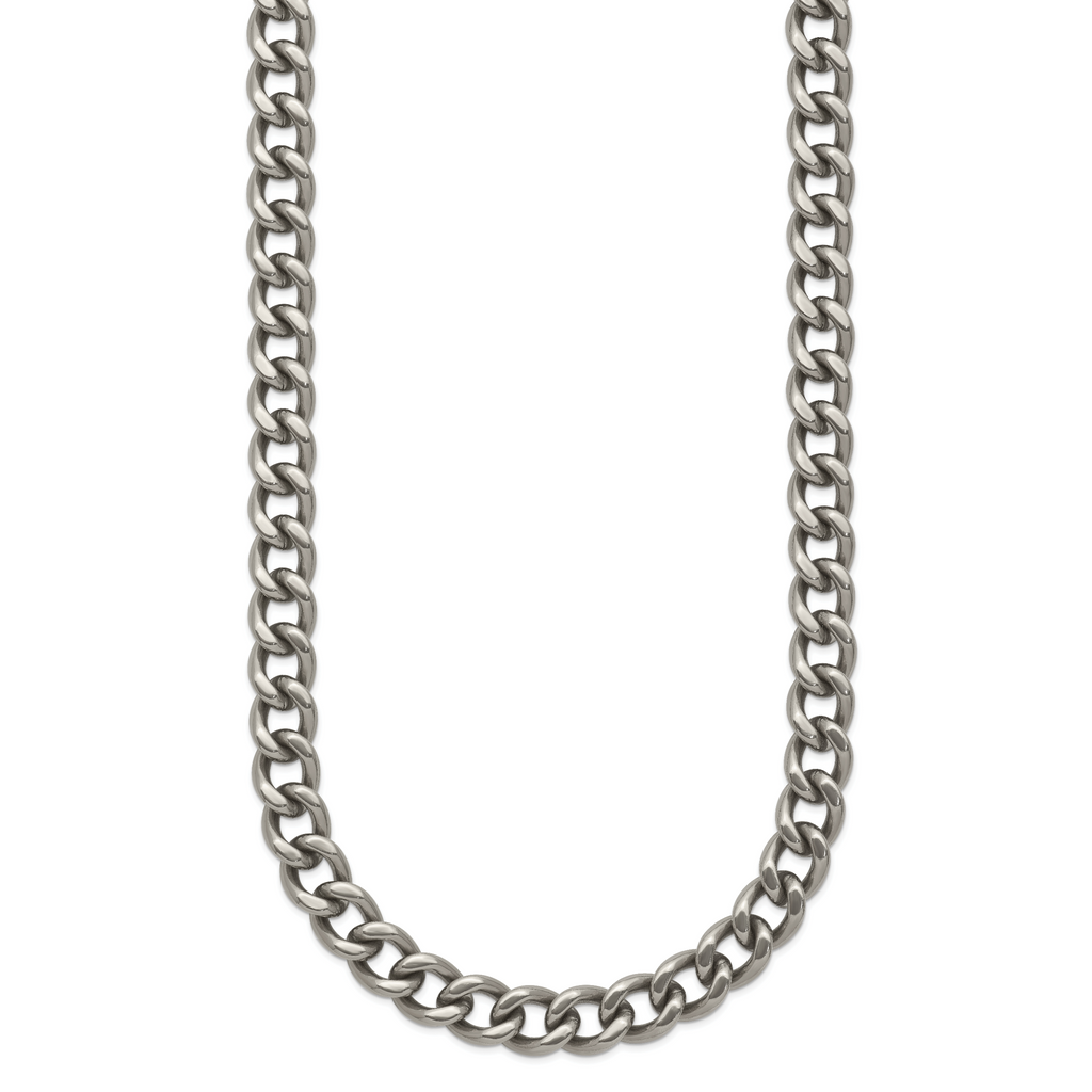 Chisel Titanium Polished 7.5mm Curb Chain