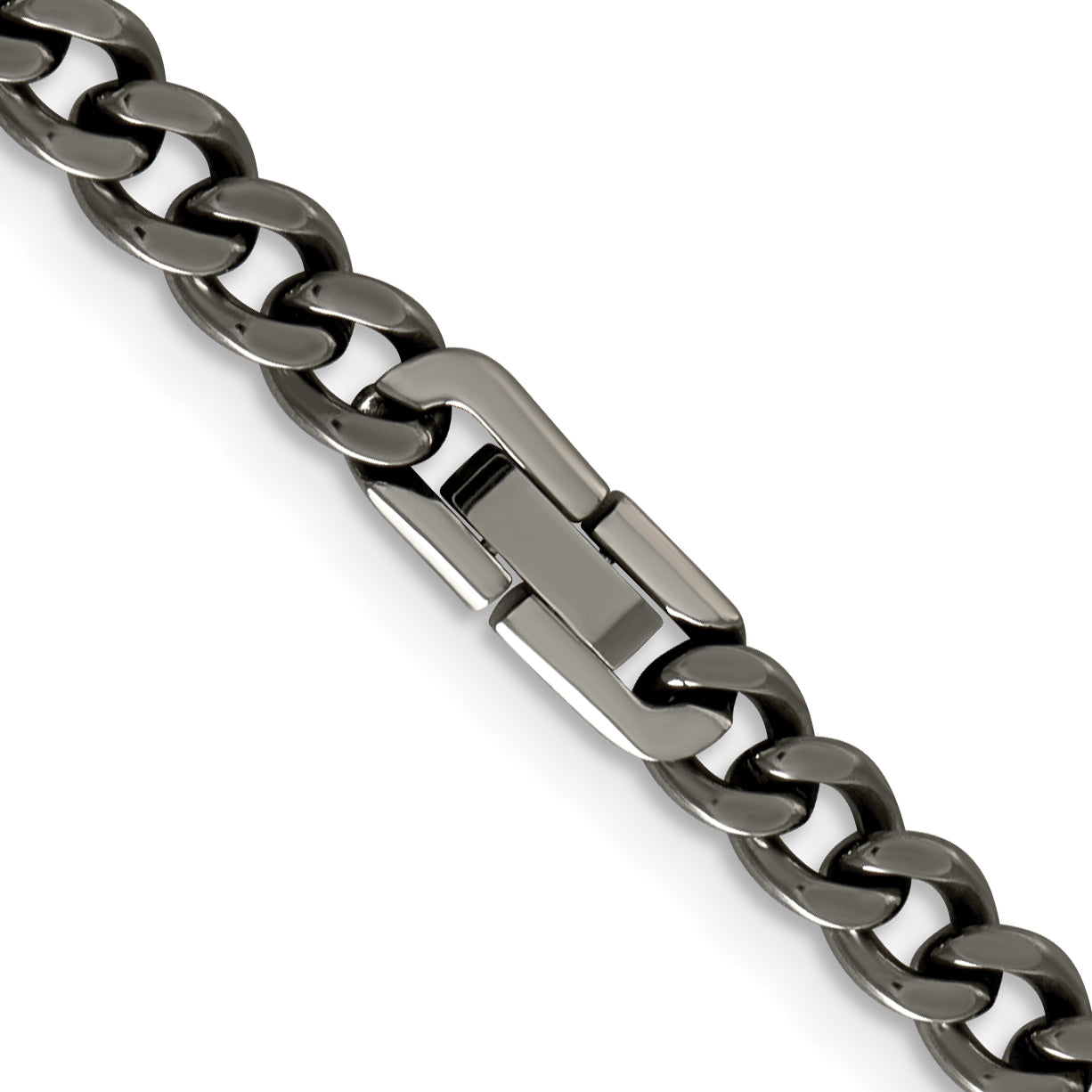 Chisel Titanium Polished 7.5mm Curb Chain