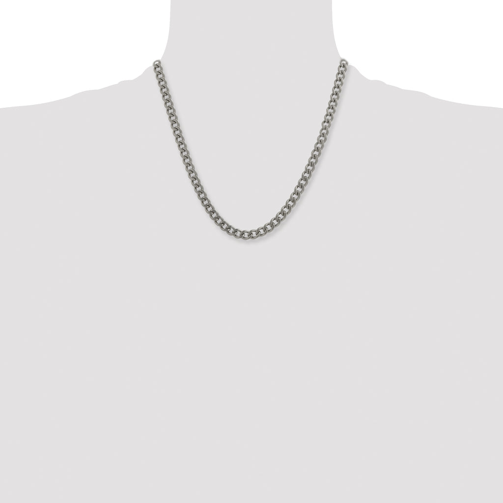 Chisel Titanium Polished 7.5mm Curb Chain