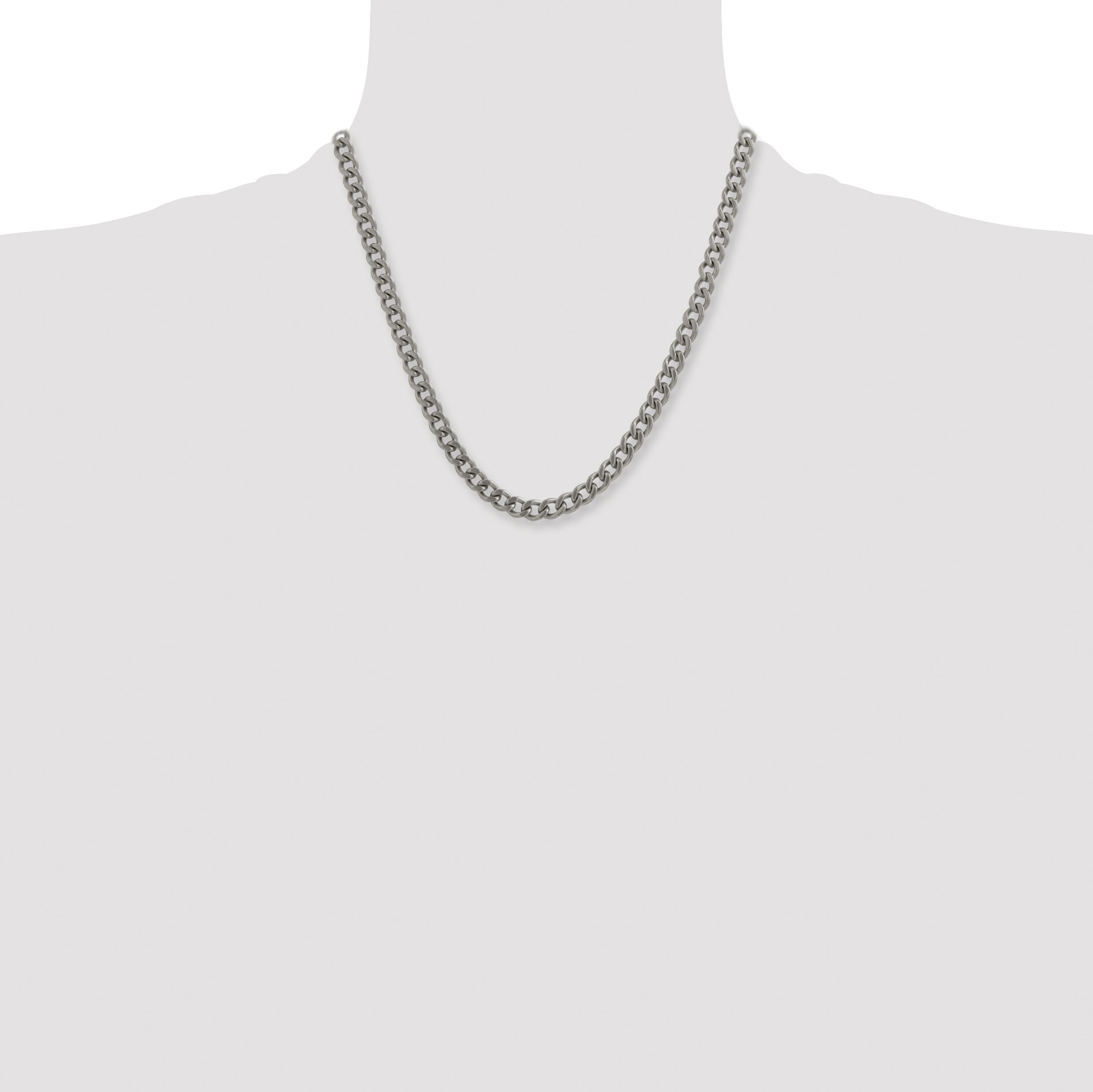 Chisel Titanium Polished 7.5mm Curb Chain