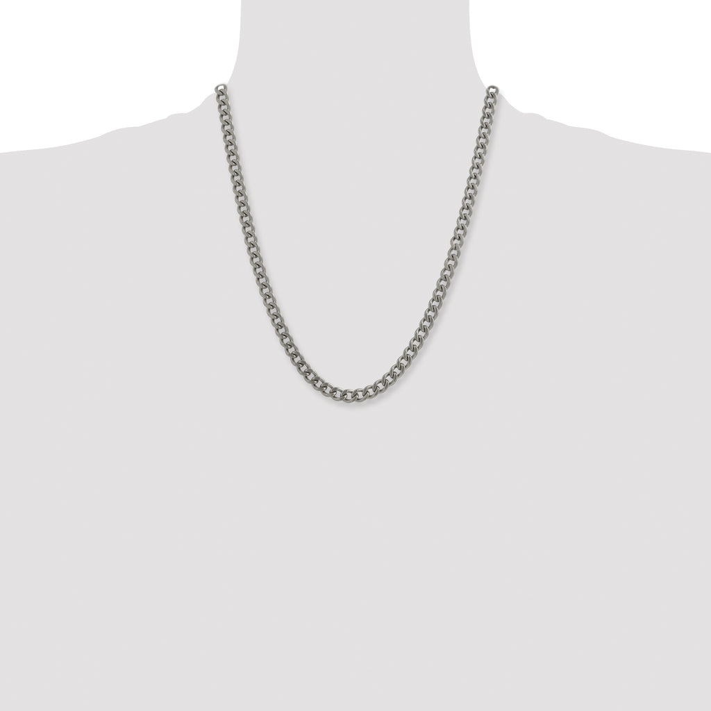 Chisel Titanium Polished 7.5mm Curb Chain