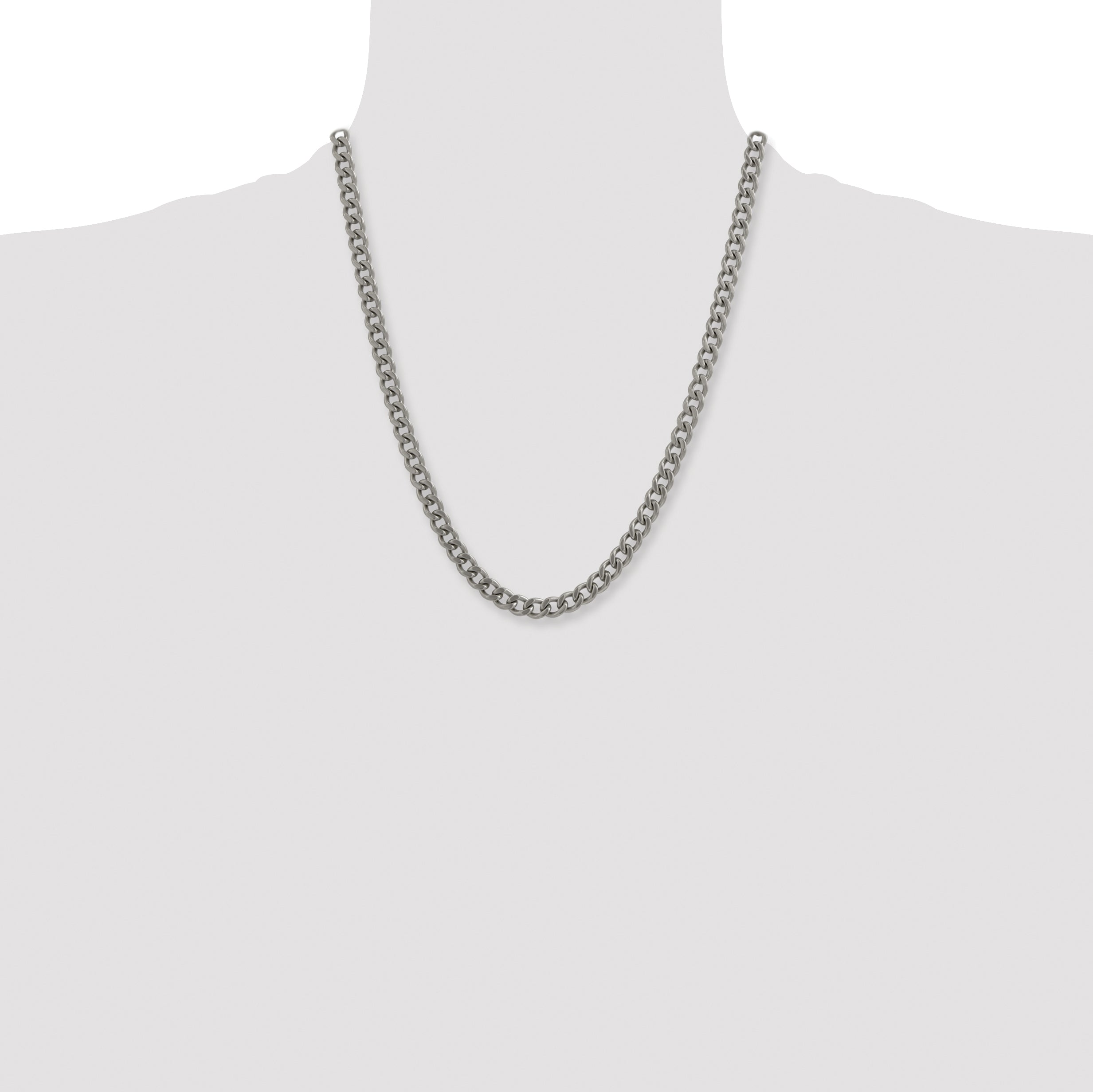 Chisel Titanium Polished 7.5mm Curb Chain