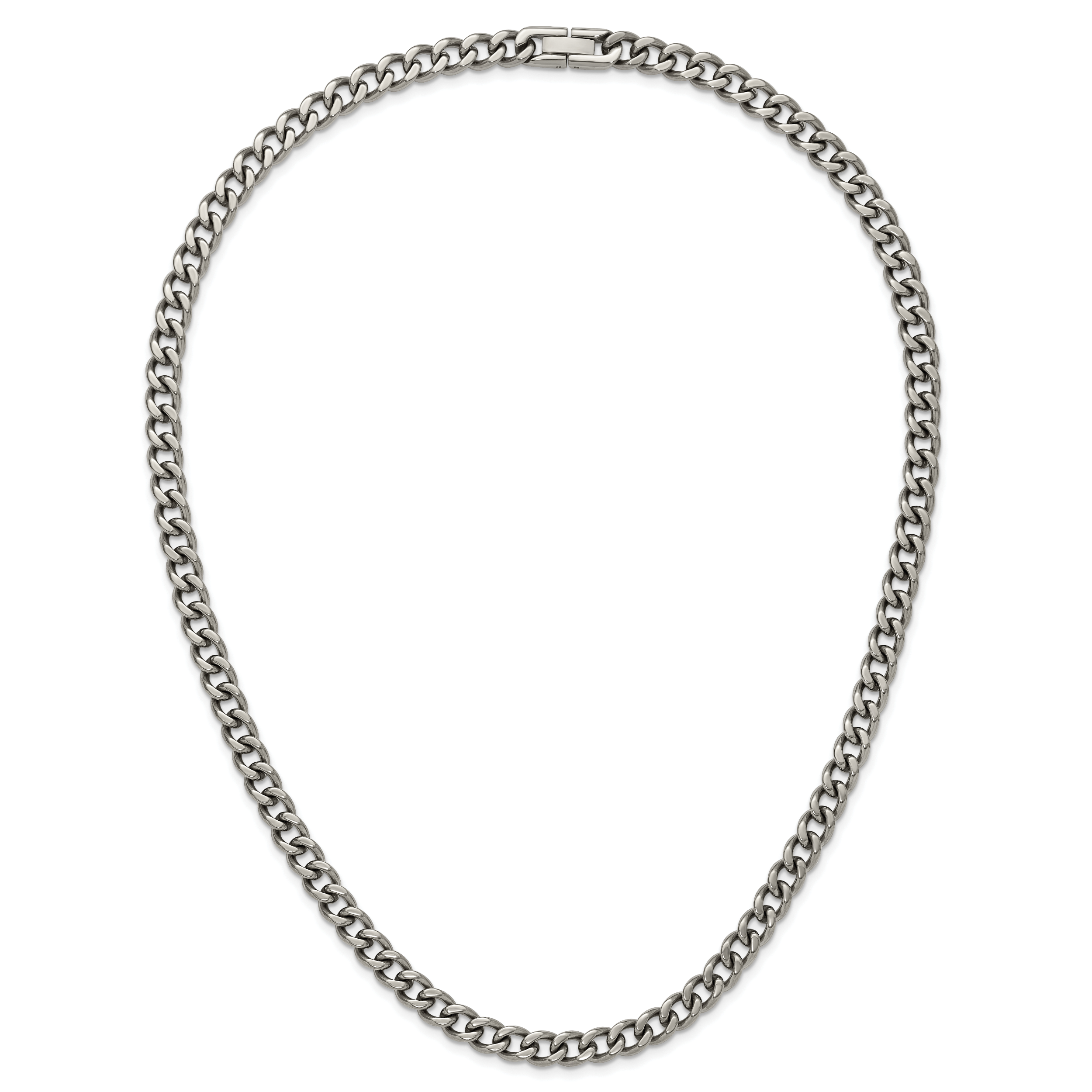 Chisel Titanium Polished 7.5mm Curb Chain