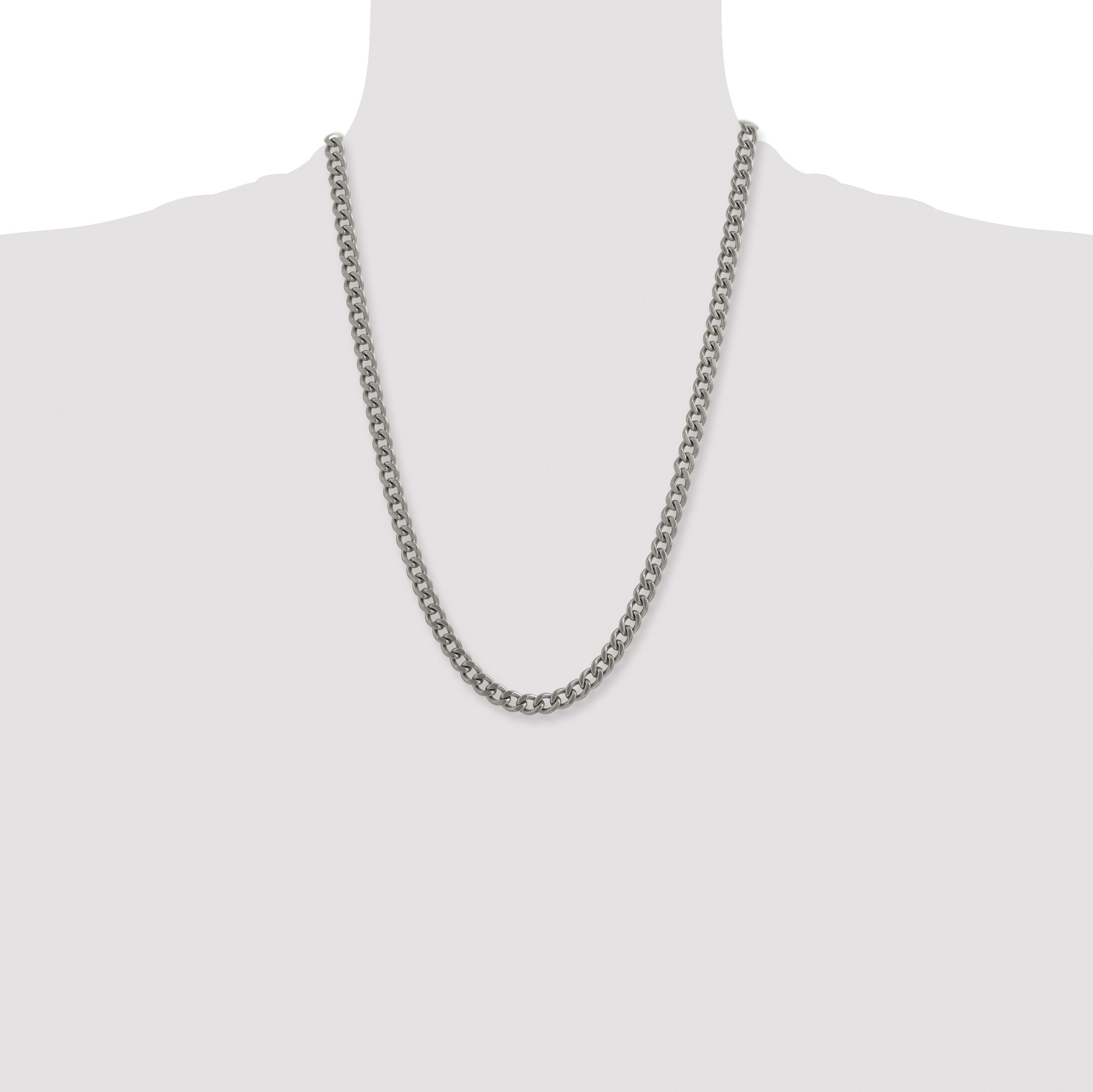 Chisel Titanium Polished 7.5mm Curb Chain