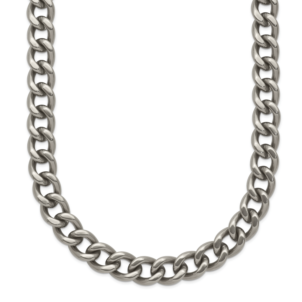 Chisel Titanium Polished 7.5mm Curb Chain