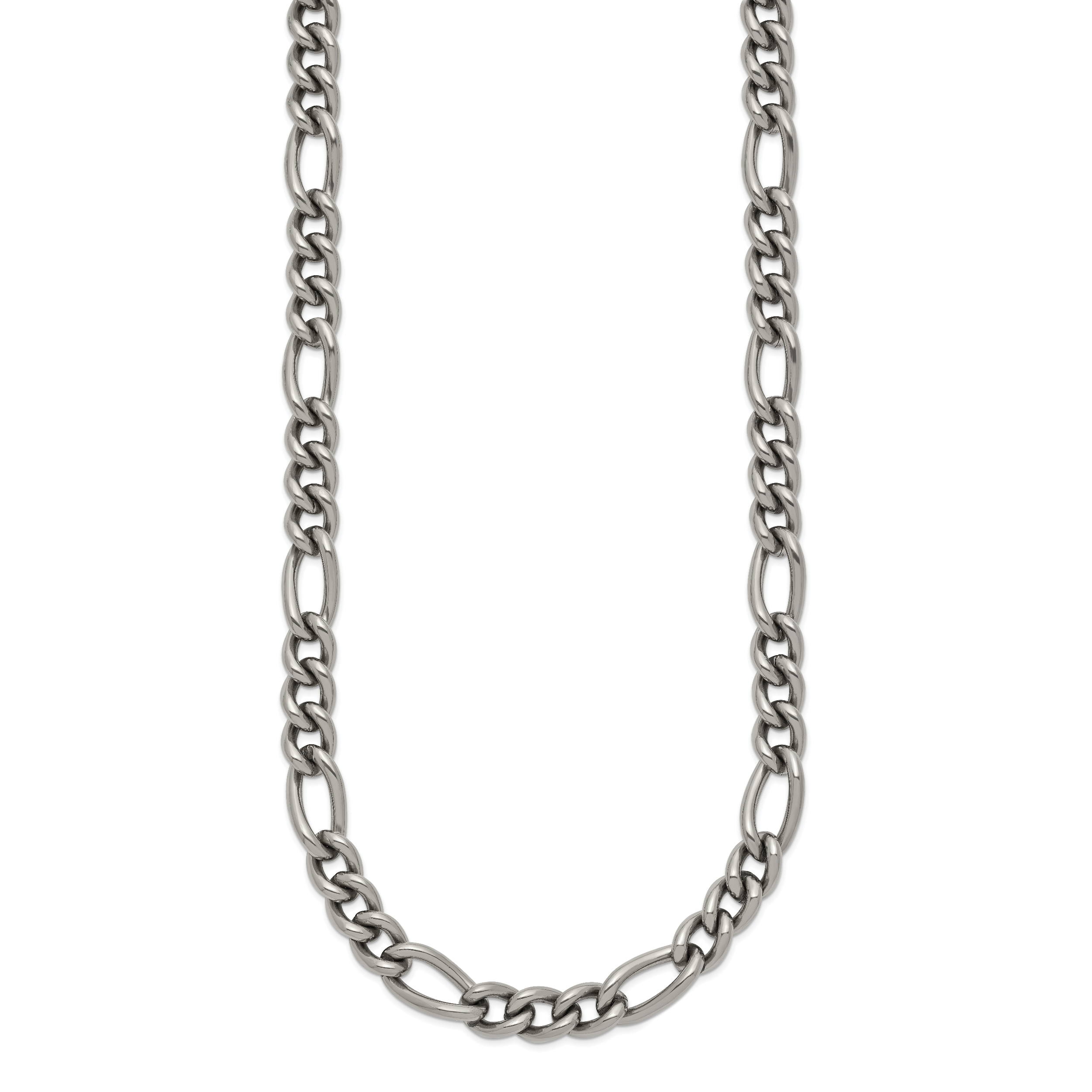 Chisel Titanium Polished 7mm Figaro Chain Secondary image