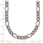 Men's Titanium Figaro Chain Necklace 7mm