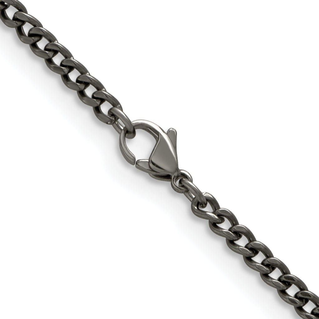 Titanium Curb Chain Necklace 3.5mm