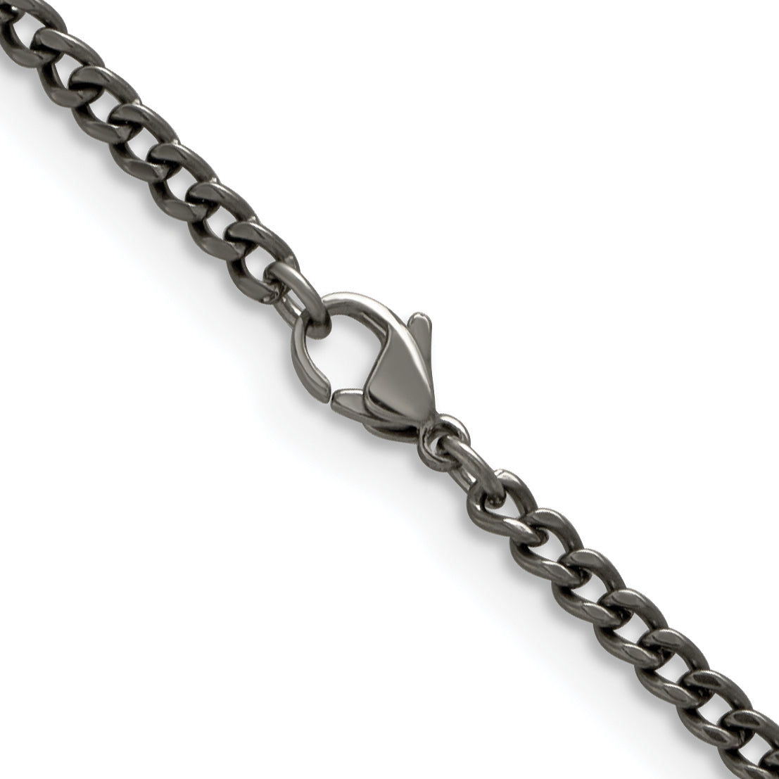 Chisel Titanium Polished 3.5mm Curb Chain Secondary image