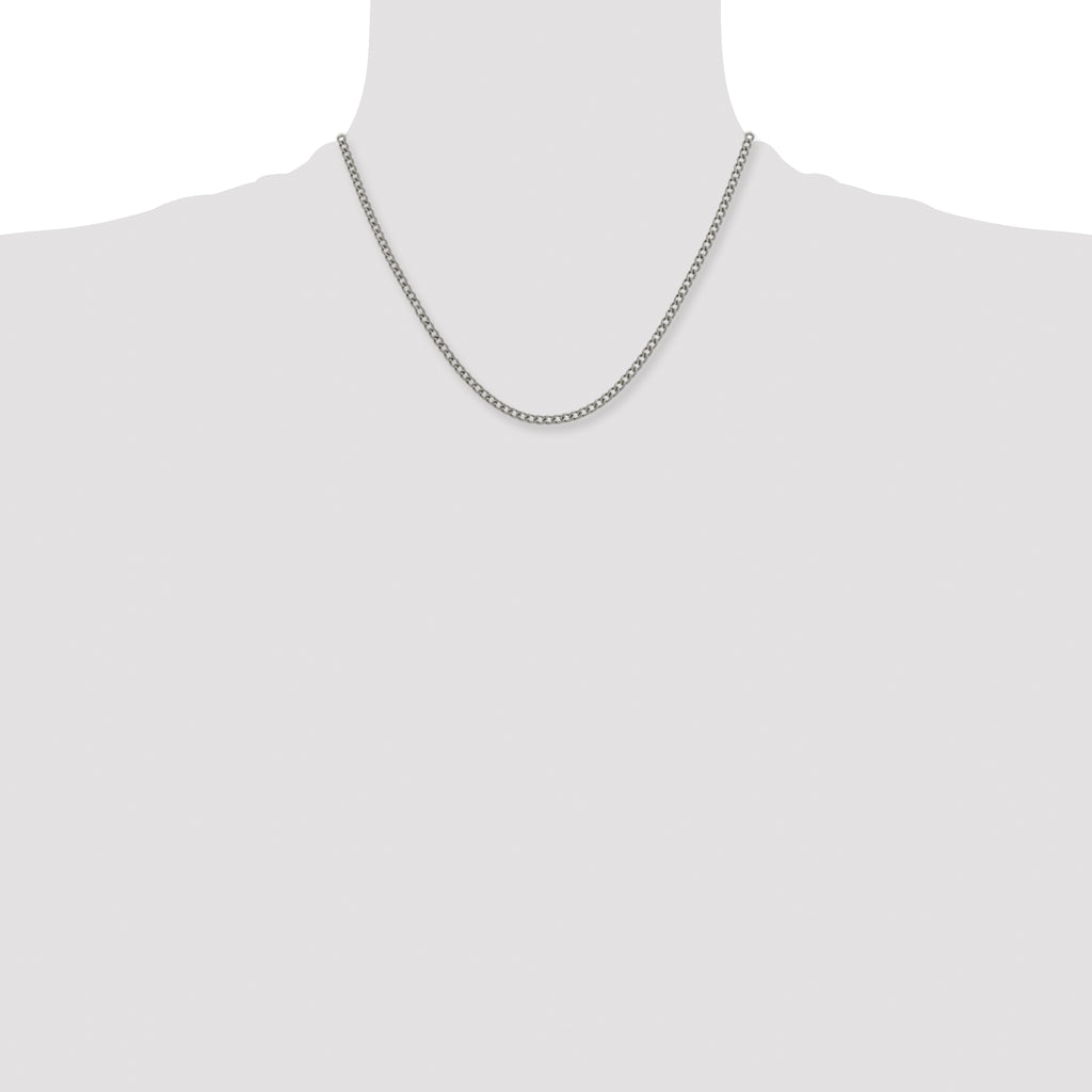 Titanium Curb Chain Necklace 3.5mm