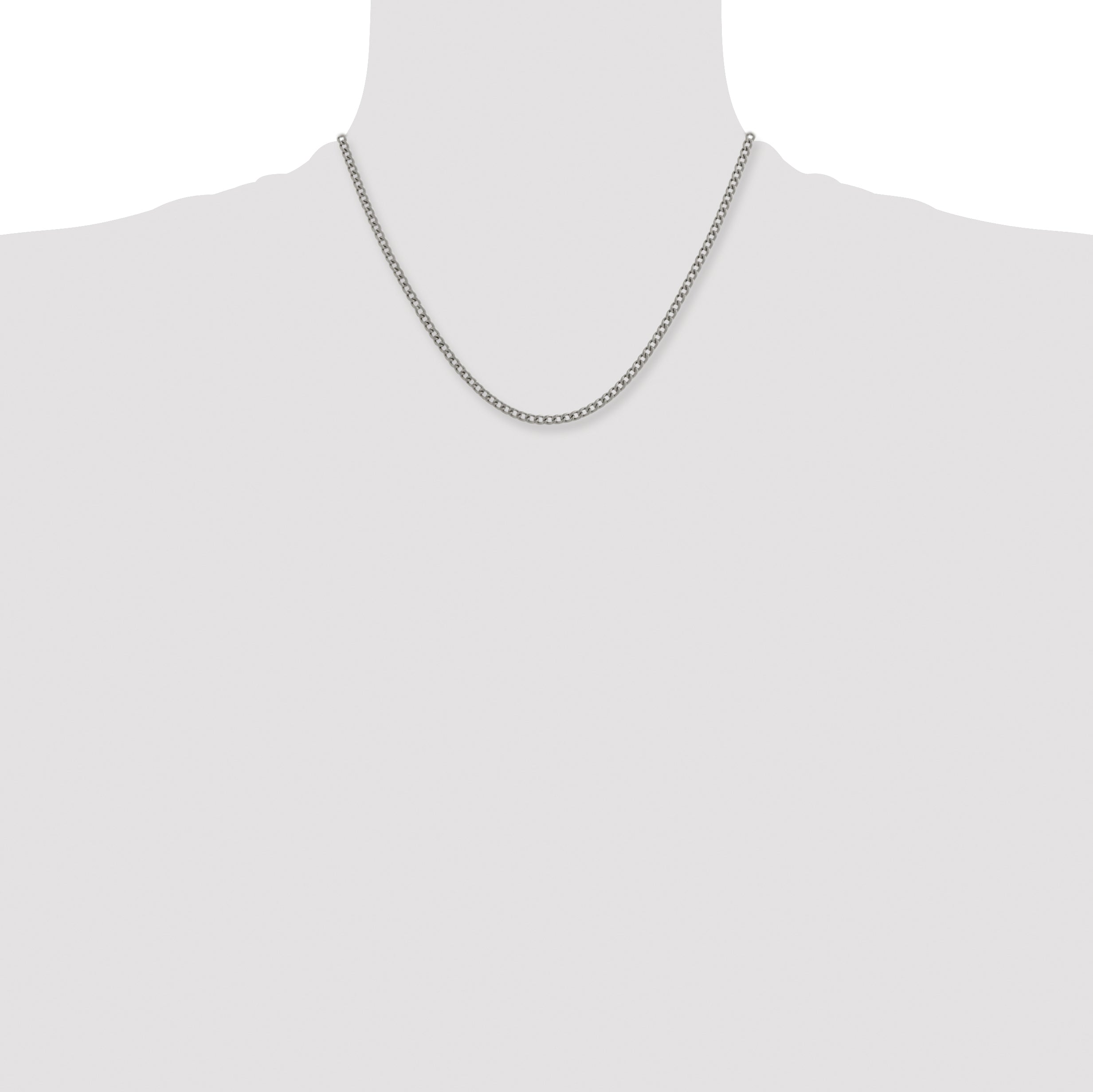 Titanium Curb Chain Necklace 3.5mm