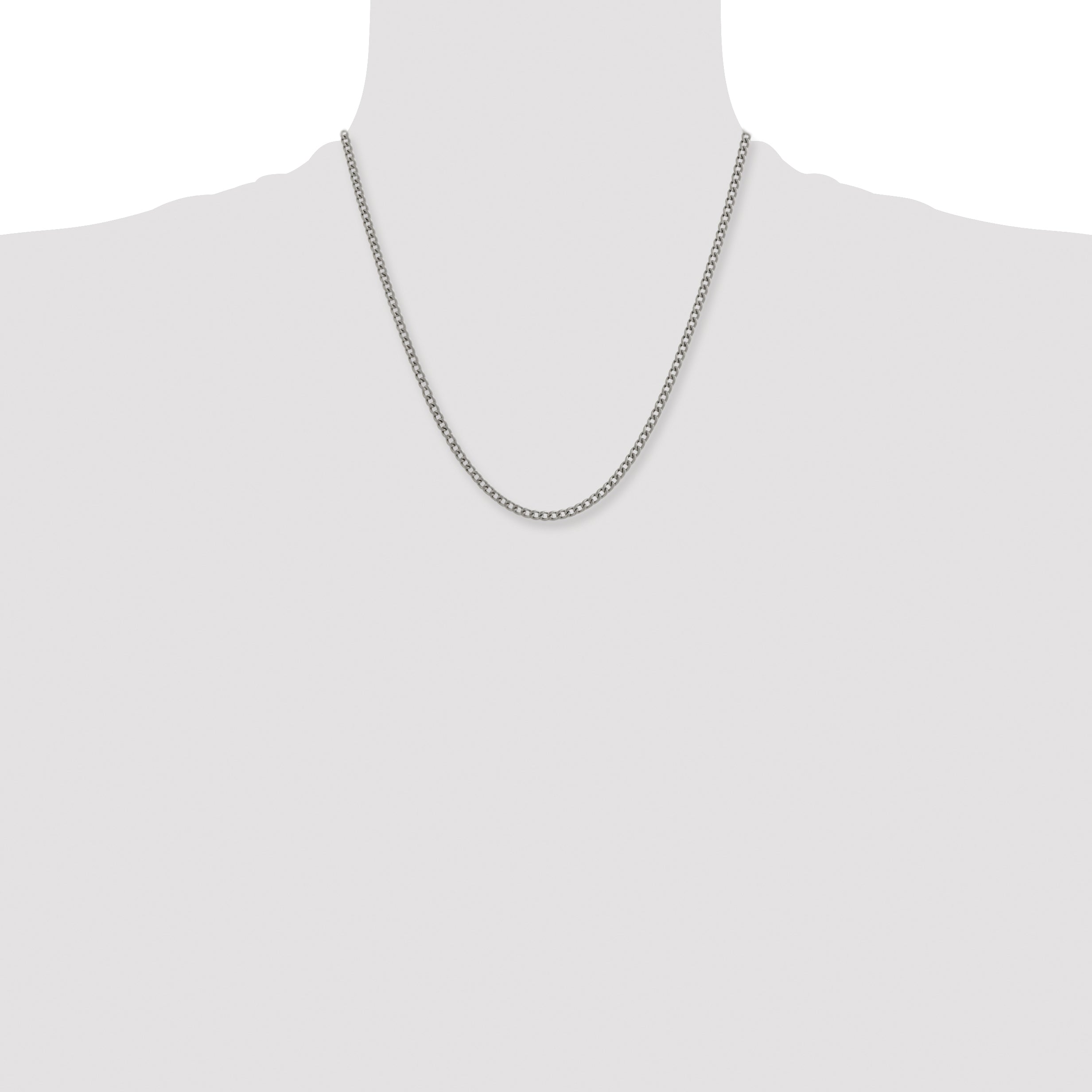 Chisel Titanium Polished 3.5mm 20 inch Curb Chain