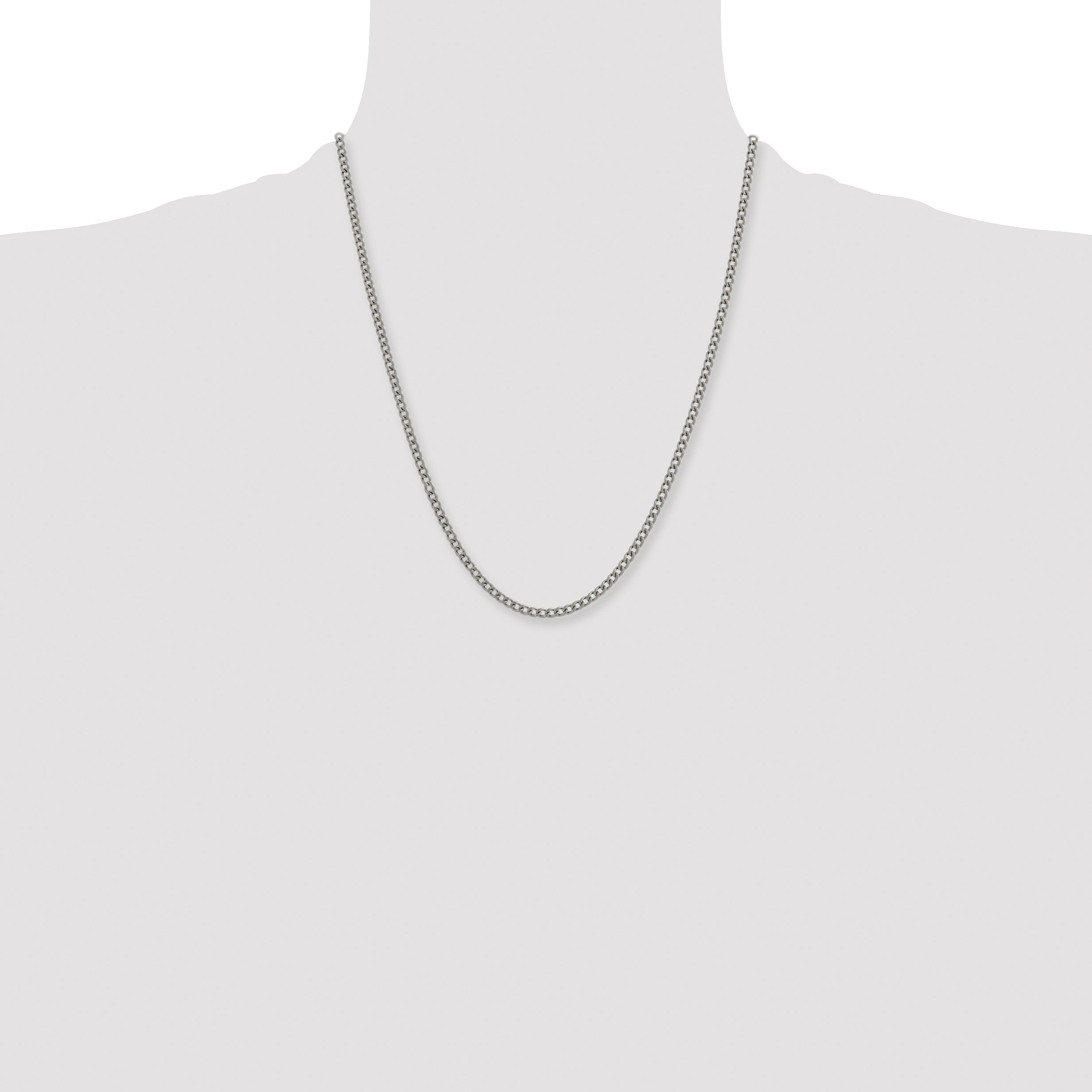 Chisel Titanium Polished 3.5mm 22 inch Curb Chain
