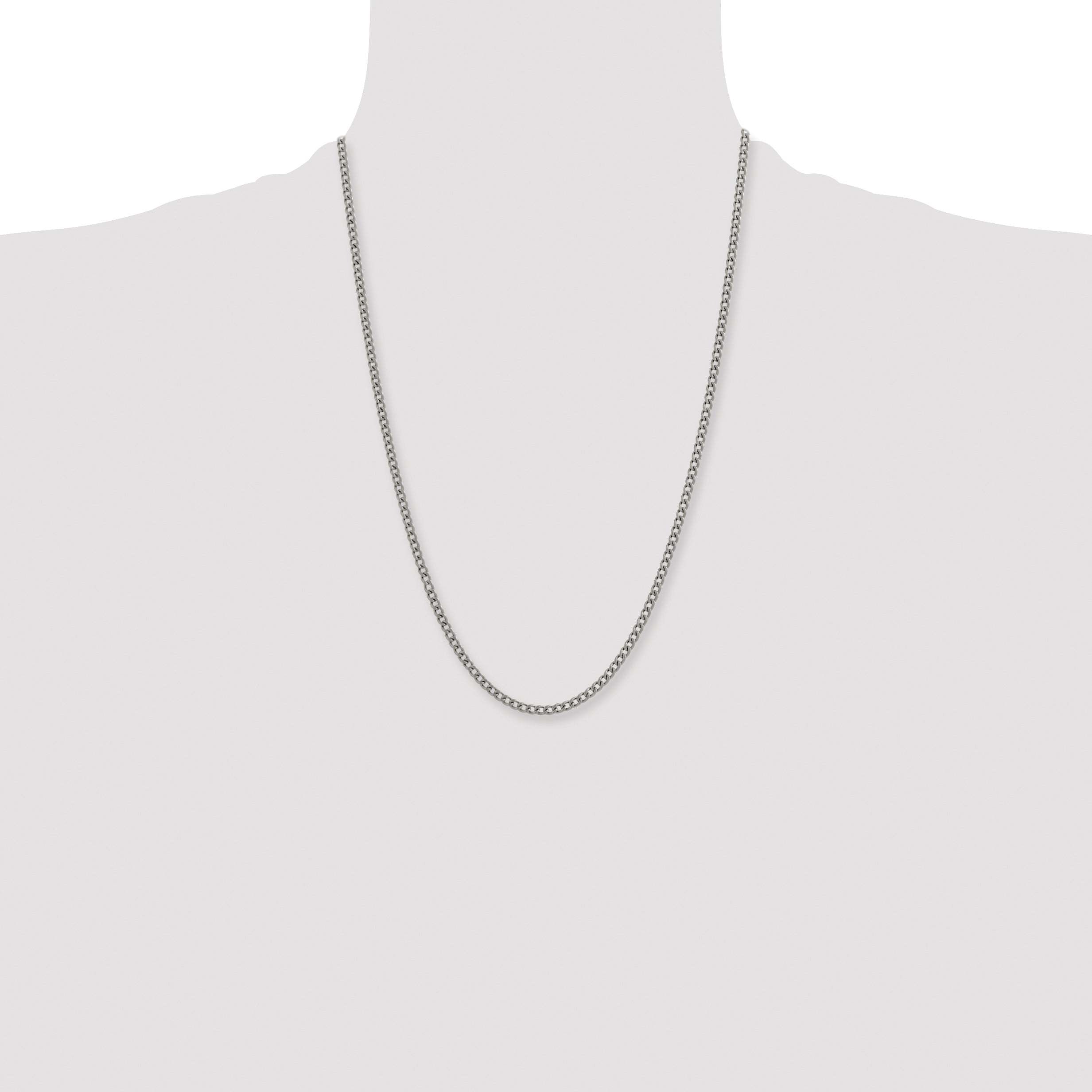 Chisel Titanium Polished 3.5mm Curb Chain