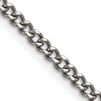 Titanium Curb Chain Necklace 3.5mm