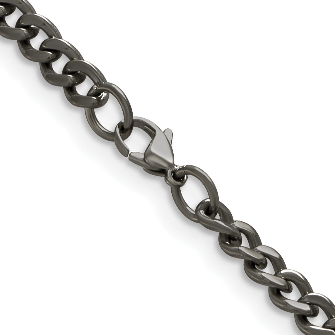 Chisel Titanium Polished 5.5mm Curb Chain