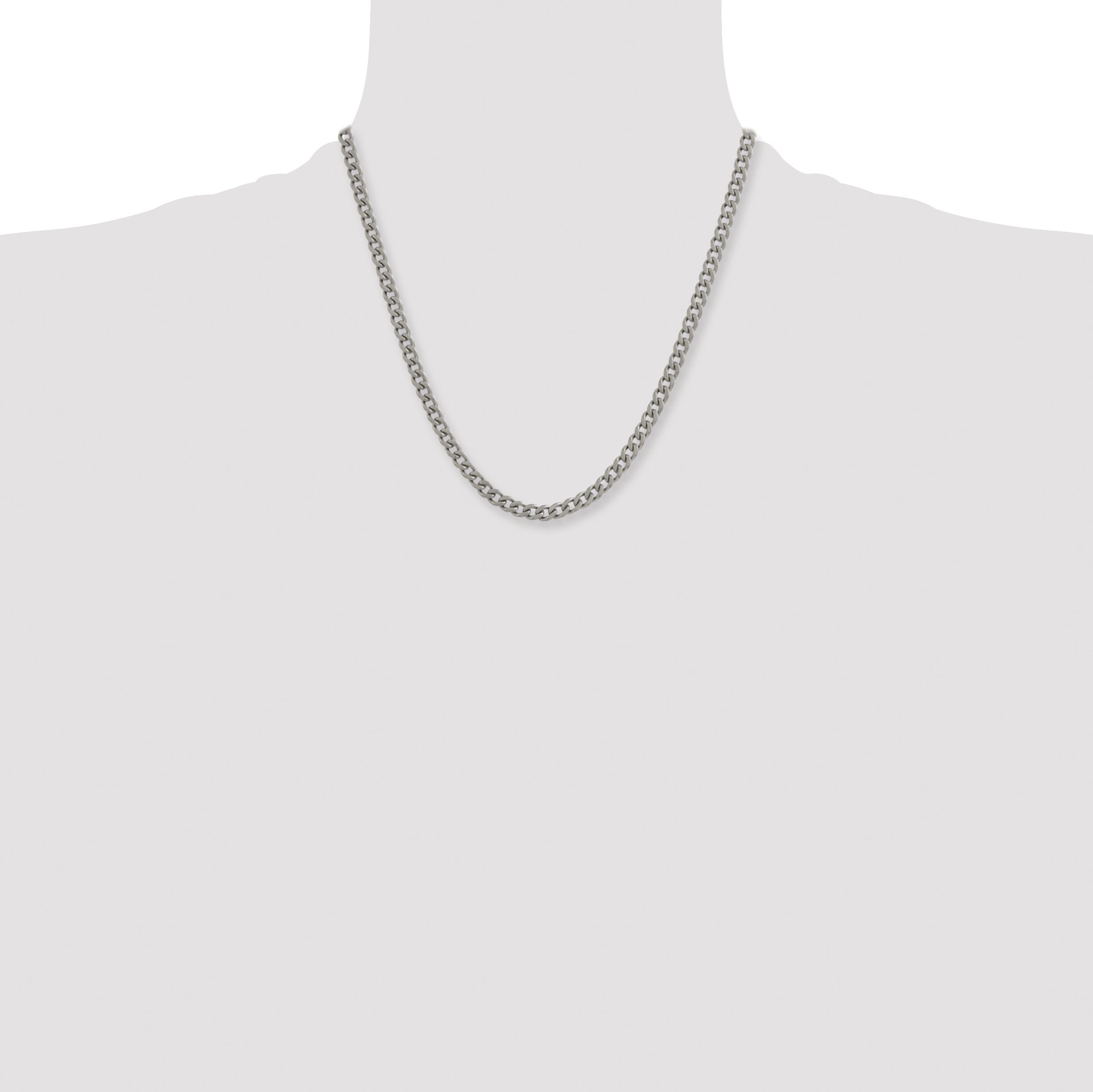 Chisel Titanium Polished 5.5mm 20 inch Curb Chain